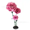 Escenario de boda camino plomo Barra flor de espuma rosa flor de papel tienda de ventanas decoración flor artificial hecha a mano 3 flores grandes