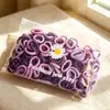 Elásticos de Cabelo Amigáveis para Cabelos Infantis, Pacote com 500, Elásticos de Alta Elasticidade, Elásticos do Tamanho de um Polegar, Cordas de Cabelo para Bebês Meninas