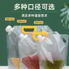 Bolsa de almacenamiento de granos grado alimenticio arroz a prueba de humedad a prueba de insectos portátil sellada bolsa transparente auto-soportante con boquilla venta al por mayor