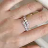 Anel furado para mulheres, simples, estiloso, versátil, aberto, anel de dedo ajustável, design de nicho, luxo leve, toque de alta qualidade