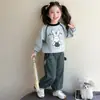 Conjunto de Otoño para Niña 2026 Nueva Moda Sudadera Rayada Ropa Casual Elegante de Dos Piezas para Bebé Niña