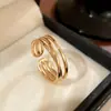 Anillo Abierto Minimalista de Plata de Ley S925 con Cruz Multicapa para Mujer, Joyería Coreana, Accesorio de Nicho, Anillo para Dedo Índice