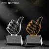 Trofeo Metálico Pequeño Niños Jardín de Niños Pulgar Estrella de Cinco Puntas Cristal Competición Diamante Graduación Cristal Pulgar