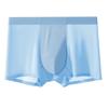 Calzoncillos bóxer de seda helada para hombre, ropa interior fina sin costuras, transpirables, con entrepierna deportiva, para verano