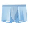 Ropa interior masculina sin costuras de seda helada de nailon, estilo fino de verano, transpirable, suave y cómoda, calzoncillos boxer para hombre antibacterianos 7A