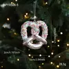 Novo Pingente de Plástico Rosa Adesivo Rosa Pastel Desenho Animado Pingente de Natal Ins Estéreo Árvore de Natal Decoração de Janela