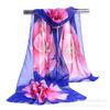 Lenço de Seda para Proteção Solar Primavera e Verão para Mulheres Estilo Coreano Chiffon Estampado Lenço Longo Ar Condicionado Xale Fino Outono e Inverno Lenço Pequeno