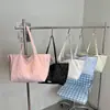 Bolso de hombro con estampado de estrellas, bolso tote, diseño casual estilo coreano, gran capacidad, bolso de mujer, bolso pequeño y fresco de lona, bolso de axila