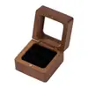 Suministro Directo de Fábrica Caja de Almacenamiento para Anillos Pequeña Madera Maciza de Gama Alta Caja Cuadrada Portátil para Almacenamiento de Anillos, Pendientes, Joyería