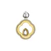 Plata de Ley S925 Tendencia Nacional Calado Incrustaciones de Diamante Encaje Montura Colgante Accesorios para Montaje de Joyería DIY Montaje de Gemas Venta al por Mayor