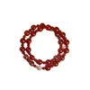 Pulsera de Ágata Roja Natural Mismo Estilo de Zhao Lusi, Cuentas de Calcedonia Simples y Versátiles, Déjame Brillar, Venta al por Mayor de Pulseras Xu Yan