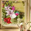Cbccht137-142 Patrón de Colibrí Transfronterizo Colorido de Doble Cara Pegatina para Esquina de Ventana Pegatina de Vidrio Decoración de Ventana para el Hogar Pintura