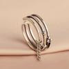 Anillo de Cadena Cuadrada Celebridad de Internet Ins Trendy Estilo Frío Moda Versión Ancha Multicapa Cadena Rectangular Negra Anillo de Dedo