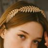 Amazon Nuevo Moda Europea y Americana Headwear Retro Barroco Hoja Dorada Diadema Accesorios para el Cabello Fábrica Outlet