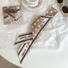 Bufanda Larga de Seda de Lunares, Nuevo Estilo de Alta Gama para la Muñeca, Cinta Decorativa, Pañuelo Versátil Multiusos para la Cabeza, Diadema, Cinturón