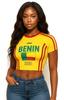 Camiseta de Secado Rápido Moda Calle Estilo Streetwear Ajustada Sexy Chica Atrevida Estampado de Bandera Nacional para Mujer 2025 Ropa Transfronteriza Top