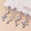 Novo estilo barriga unha europeia e americana piercing ornamentos micro-incrustados zircão sol lua borboleta cobra pingente aço inoxidável unha da barriga