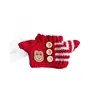 Ropa de bebé con botones de punto 17 cm primera, segunda y tercera generación Labubu accesorios para fiesta de sentarse, muñeco de peluche de perro