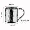 Taza Mule Bar Acero Inoxidable 304 Metal Moscow Mule Martillada Copa de Cóctel Julep Cobre Copa de Cóctel Transfronterizo