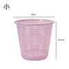 Cubo de basura de plástico hueco para sala de estar y dormitorio, papelera para residuos de papel, cesta simple sin tapa para papel higiénico, cubo de basura de limpieza