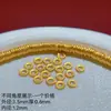 Plata S925 Chapada en Oro Cuerda Trenzada Anillo DIY Cuentas Octagonales Pulsera Retorcida Accesorios Cuentas Espaciadoras Linterna Estilo Antiguo