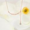 Collar con borlas de sonrisa Mobius de plata esterlina s925 para mujer, cadena de clavícula con microincrustaciones de circonita de alta calidad, joyería de moda