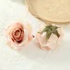 Cabeças de Flores de Seda Rosa com Diamante Sintético DIY Coroa de Flores Feita à Mão Acessórios de Cabelo Materiais Casamento Hotel Decoração Acessórios Flores Atacado