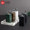 Garrafa Criativa Natural de Mármore Escandinavo para Álcool em Gel Garrafa de Loção Garrafa de Pressão de Alta Qualidade Garrafa com Bico de Pressão Sala de Modelos Banheiro