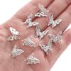 [Sueño de mariposa] Colgante de mariposa con espaciador de aleación china de plata, media pulsera retro, pulsera de cuentas DIY, material para collar