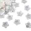 5 piezas 28 mm Agujero Central 3D Cinco Pétalos Flor de Durazno Alta Calidad Flor de Acetato DIY Estilo Antiguo Material para Hacer Pasador de Pelo Tocado