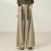 Moda Otoño 2026 Pantalones Casuales Adelgazantes de Cintura Alta para Mujer, Corte Holgado con Efecto Drapeado, Cubre Cadera, Adelgazantes, Pantalones Versátiles de Pierna Ancha
