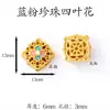 Acessórios Banhados a Ouro Estilo Chinês Contas Espaçadoras Pulseira DIY Feita à Mão Corrente de Celular Cor do Deus da Riqueza Amarelo Pingente da Fortuna Conserva Cor Furo Grande Atacado