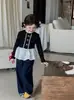 Camiseta de Encaje para Niña, Nuevo Estilo Coreano de Otoño con Lazo, Top Interior de Manga Larga, Top con Dobladillo Dulce, Estilo Occidental