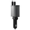 Cargador de Coche con Cable Retráctil Carga Súper Rápida Adecuado para Teléfono Móvil Apple Tipo-C Huawei Xiaomi Cargador de Coche para Encendedor