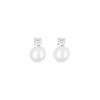 Aretes Modernos de Perla de Pan de Agua Dulce con Agujas de Plata 925 Japonesas y Coreanas, Joyería Popular Yi Guangdong Producto Transfronterizo