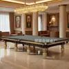 Wujiaqu Beitun Tiemenguan Mesa de Billar Snooker Estilo Ruso Chino Americano 9 Bolas Mesa de Billar Dorada Rusa