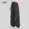 Roupas Infantis Xiaofit 2026 Outono Calças Casuais de Trabalho para Meninas de Crianças Maiores, Calças Infantis Largas de Corte Reto para Estudantes