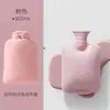 Bolsa de água quente para cama, enchível, espessa, para aquecer a cintura, compressa quente, abdômen, aquecedor de mãos, capa de tecido pelúcia, uso duplo para compressa quente e fria