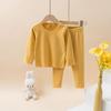 Conjunto de Ropa Interior Térmica de Alta Calidad para Niños Ropa de Casa Bebé Cintura Alta Elástico Sin Costuras Ropa de Otoño y Pantalones Unisex Atuendo Padres e Hijos