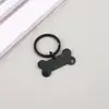 Punto de Venta al por Mayor Acero Inoxidable Placa de Identificación para Perro Colgante de Metal en Blanco Se Puede Grabar con Láser Colgante para Mascotas Hueco con Forma de Hueso
