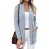 Amazon Europeia e Americana Comércio Exterior Transfronteiriço Outono e Inverno 2026 Novo Cardigan Casual de Tricô com Bolsos e Manga Longa