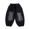 Pantalones Nuevos de Otoño 2025 para Niños Pantalones Sueltos Atractivos para Niños Estilo Coreano para Niños Pantalones de Mezclilla Tipo Linterna con Lazo en la Pierna Niñas