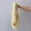 Peluca de comercio exterior, cola de caballo, cabello largo y rizado para mujer, tipo clip de agarre, fibra química, cola de caballo alta, simulación de cola de caballo, onda grande, trenza larga