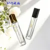 Botella de Perfume Cuadrada Delgada Tipo Prensa de 10 ml, Botella Cosmética Vacía Portátil, Botella con Atomizador Transparente de Rosca y Fondo Grueso