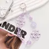 Corrente para Celular com Pingente Flor de Cristal Avançada Alça de Pulso Curta Ins Moda Pequeno Fresco Enfeites para Pendurar no Celular Pendurado com Contas