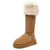 Botas de Nieve Gruesas de Caña Alta con Botones para Mujer, Nuevo Estilo Invierno 2026, Convertibles con Opciones de Doble Uso, Forradas de Felpa, Cálidas, Botas de Algodón del Noreste