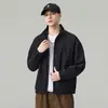 Chaqueta Harrington de alta gama estilo americano para trabajar, prenda exterior con cremallera de corte holgado para hombre, top cortavientos casual de moda para otoño