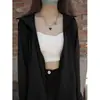 Cor Sólida Tendência Solta Esportiva Feminina Ultraleve com Capuz Corta-vento Verão Seda de Gelo Proteção Solar Roupas Outerwear Roupas de Proteção Solar Femininas