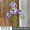 Clematide de Tallo Único, Flores de Aguja de Pino, Arreglos Florales para Bodas, Arreglos Florales para Guías de Pasillo, Arte Floral, Flores de Seda, Flores Artificiales