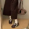 Zapatos de Entrenamiento Planos Ligeros Versátiles Retro Negros Agande para Mujer 2026 Nuevo Otoño Combinan con Faldas Zapatos Casuales de Tabla